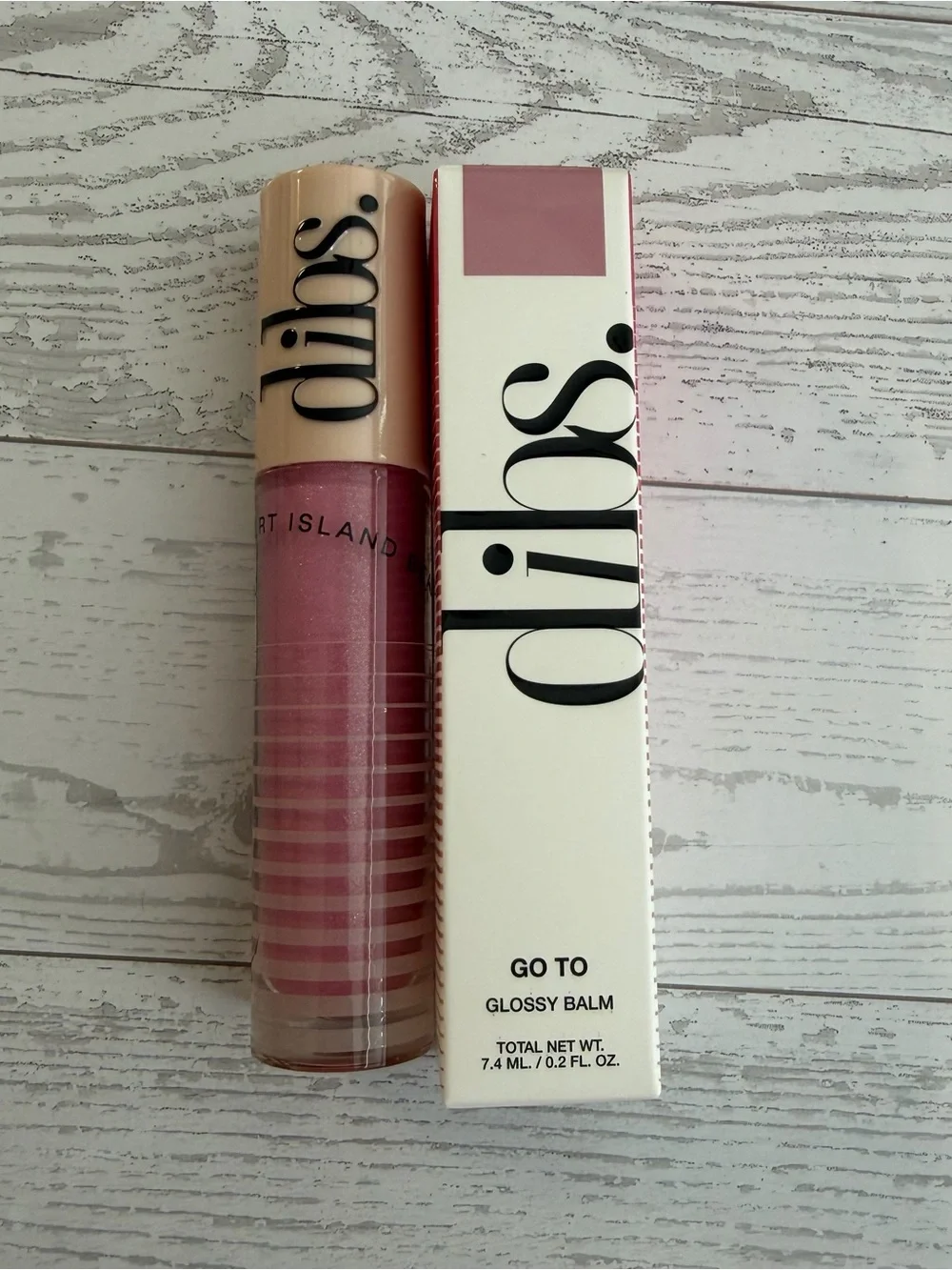 New in Box, DIBS Beauty Go To Glossy Balm Lip Gloss Rock Candy Womens 0.2 oz